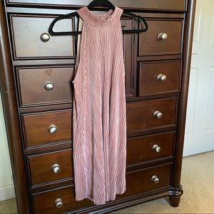 Audrey 3+1 Flirty Blush Pink Pleated Halter Dress